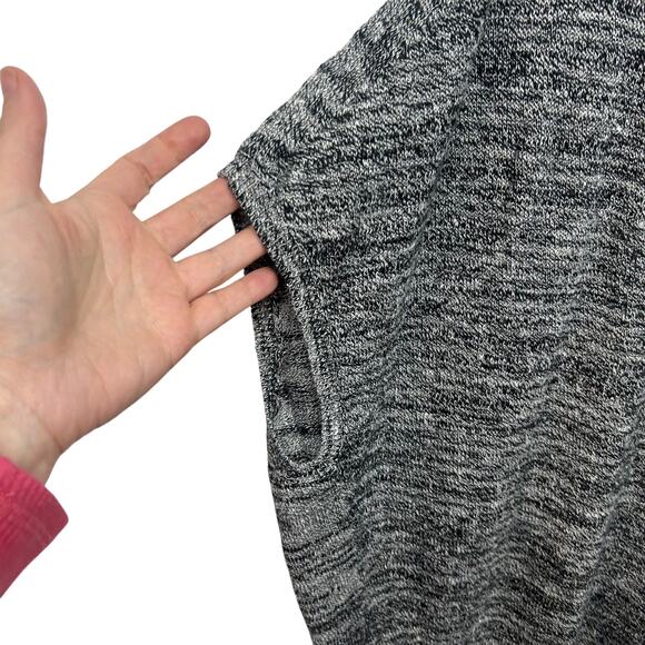 Pure Jill XL‎ Petite Gray Linen Blend Short Sleeve Knit Sweater Top Minimalist - Picture 2 of 5